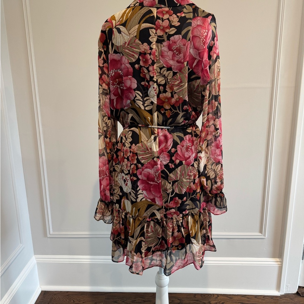 Ted Baker Floral faux wrap Dress with tie - Picture 3 of 3